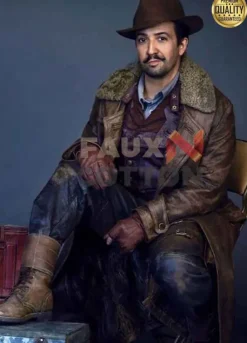 His Dark Materials Lee Scoresby Brown Fur Leather Coat