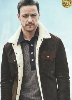His Dark Materials Lord Asriel Brown Suede Shearling Jacket