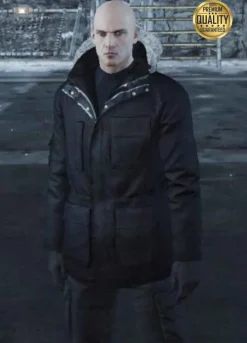 Hitman Agent 47 Black Fur Jacket