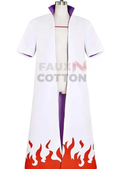 HOKAGE 4TH RED AND WHITE MINATO NAMIKAZE CLOAK FOR MEN'S