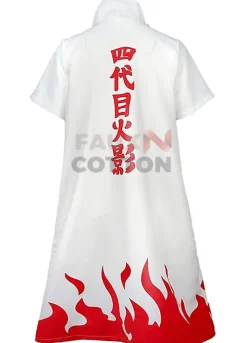 HOKAGE 4TH RED AND WHITE MINATO NAMIKAZE CLOAK FOR MEN'S