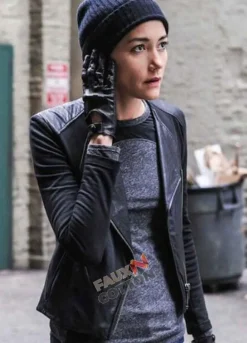 Hostages Sandrine Renault Sandrine Holt Black Leather Jacket