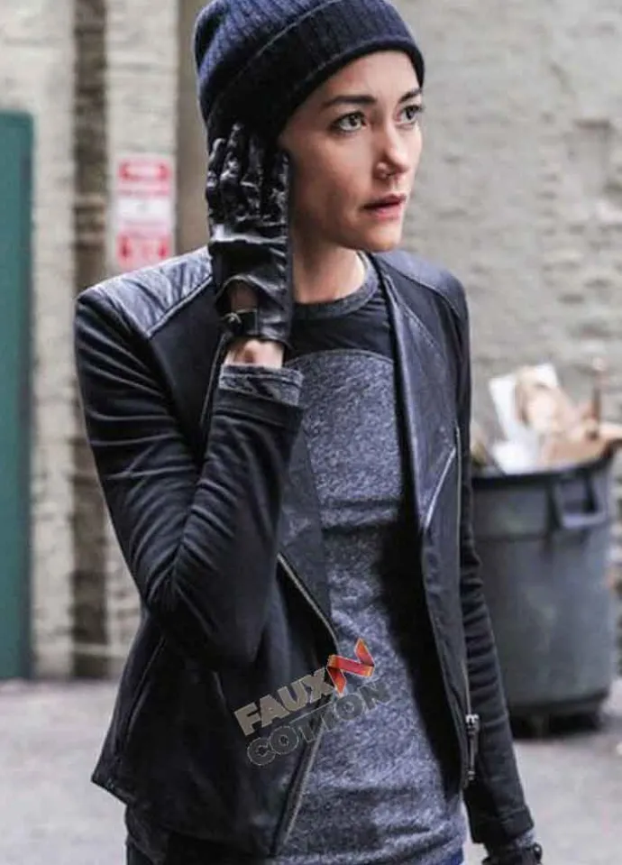 Hostages Sandrine Renault Sandrine Holt Black Leather Jacket
