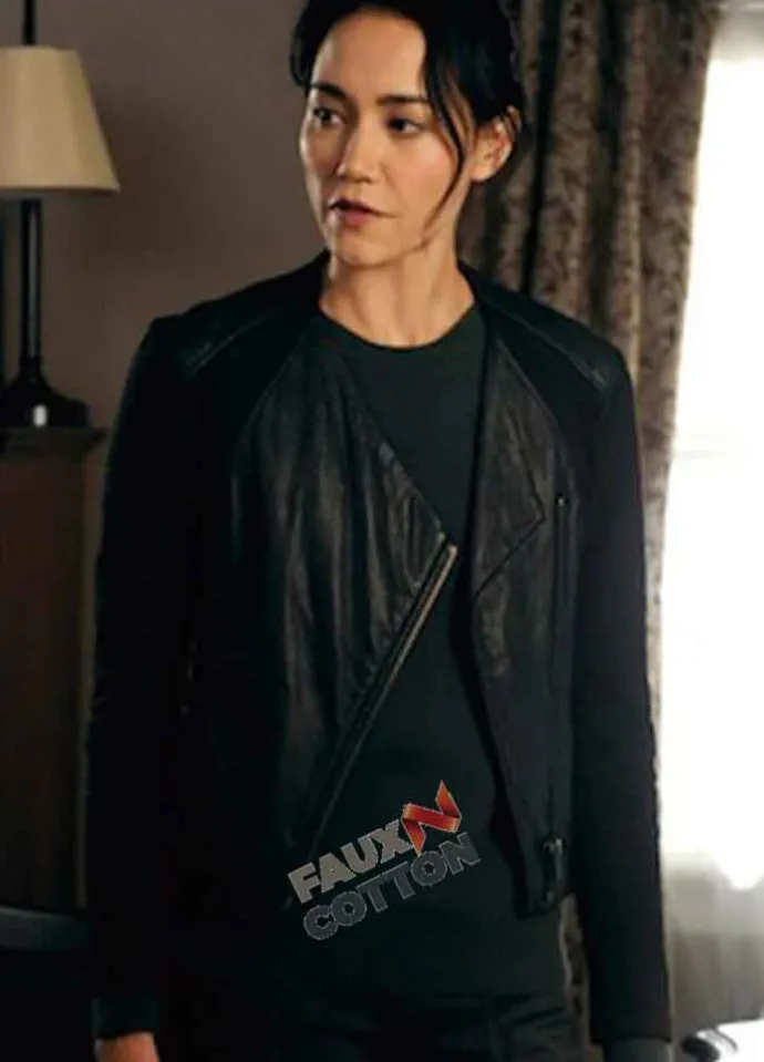 Hostages Sandrine Renault Sandrine Holt Black Leather Jacket