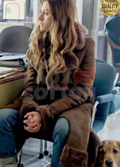 In The Dark (Murphy Mason) Perry Mattfeld Suede Coat