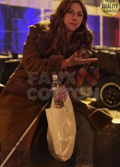 In The Dark (Murphy Mason) Perry Mattfeld Suede Coat