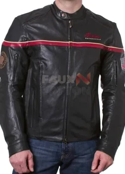 Indian Freeway Black Motorcycle Leather Jacket