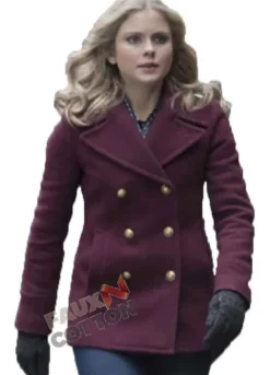 iZombie Rose McIver (Olivia Moore) Maroon Wool Coat