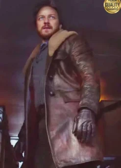 James McAvoy His Dark Materials Brown Shearling Coat