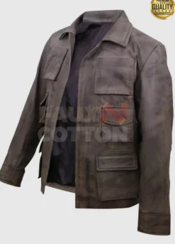 Jason Voorhees Mortal Kombat X Distressed Brown Leather Jacket