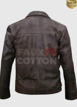 Jason Voorhees Mortal Kombat X Distressed Brown Leather Jacket