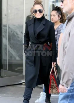 Jennifer Lopez Black Trench Coat