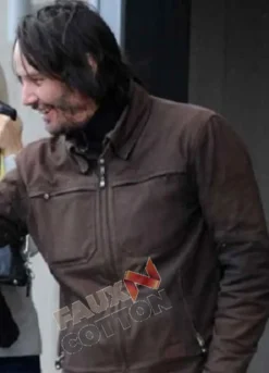 John Wick Keanu Reeves Brown Leather Jacket