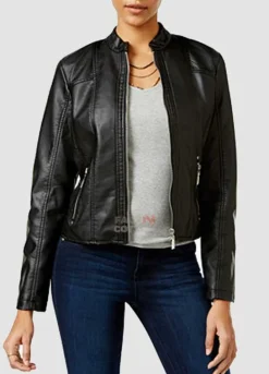 Jou Jou Juniors Perforated Faux Leather Jacket