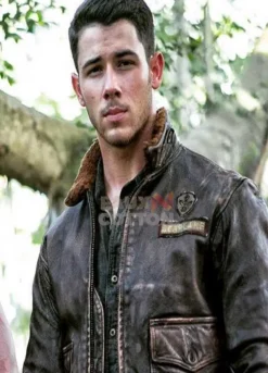 Jumanji 2 Nick Jonas Brown Jacket