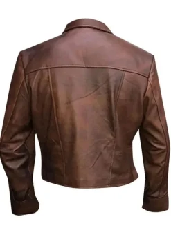 JUSTICE LEAGUE ARTHUR CURRY BROWN LEATHER JACKET