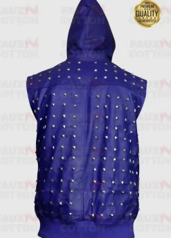 Justin Bieber Blue Studded Vest And Pant