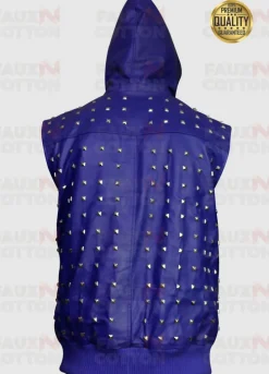 Justin Bieber Blue Studded Vest And Pant