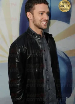 JUSTIN TIMBERLAKE GUYS CHOICE AWARDS BLACK LEATHER JACKET