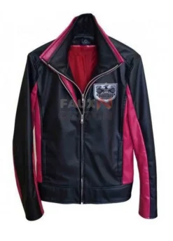 Kamen Rider Black And Hot Pink Decade Leather Jacket For Men's