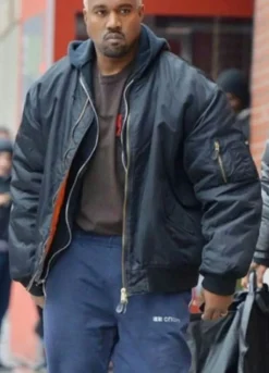 Kanye West Black Bomber Jacket