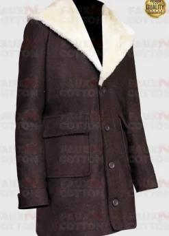 Kelly Reilly Yellowstone Beth Dutton Shearling Wool Coat