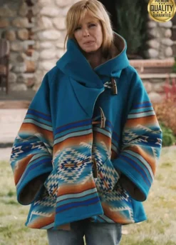 Kelly Reilly Yellowstone Season 3 Beth Dutton Blue Jacket