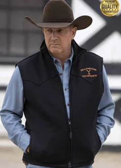 Kevin Costner Yellowstone John Dutton Black Vest
