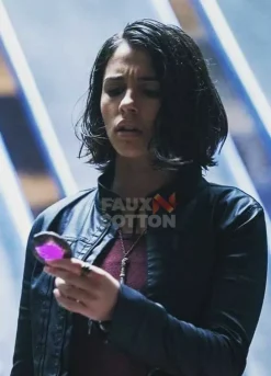 Kimberly Hart Power Rangers Black Leather Jacket