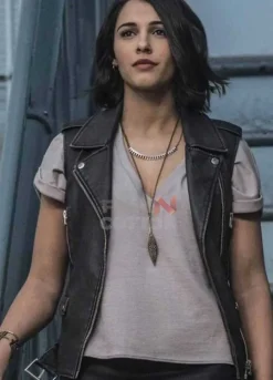 Kimberly Hart Power Rangers Naomi Scott Leather Vest