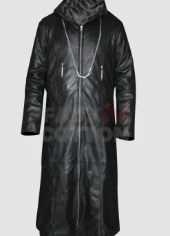 Kingdom Hearts Organization 13 Enigma Leather Hoodie Coat