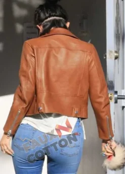 Kylie Jenner Brown Leather Jacket