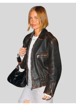 LARA WORTHINGTON BLACK LEATHER JACKET