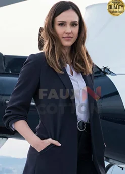 L.A.’s Finest Nancy McKenna Black Cotton Coat