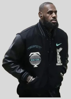 LEBRON JAMES TIFFANY BOMBER BLACK JACKET