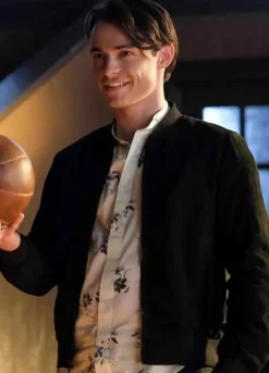 Legacies (Sebastian) Thomas Doherty Black Cotton Bomber Jacket