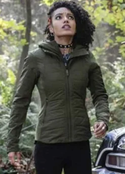LEGENDS OF TOMORROW S05 (CHARLIE) ANJLI MOHINDRA GREEN COTTON JACKET