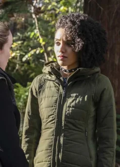 LEGENDS OF TOMORROW S05 (CHARLIE) ANJLI MOHINDRA GREEN COTTON JACKET