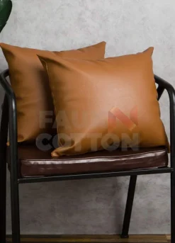 Light Brown Leather Pillow Cover For Couch Sofa Bed 20 X 20 Inch
