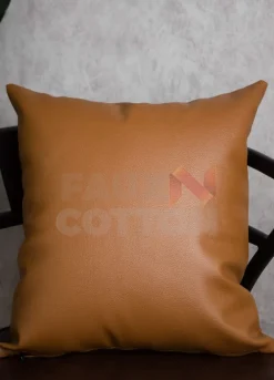 Light Brown Leather Pillow Cover For Couch Sofa Bed 20 X 20 Inch