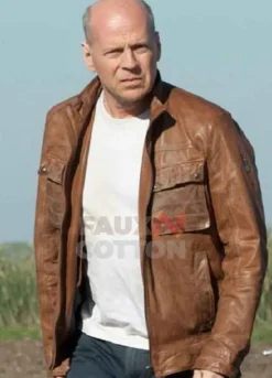 Looper Bruce Willis Brown Leather Jacket