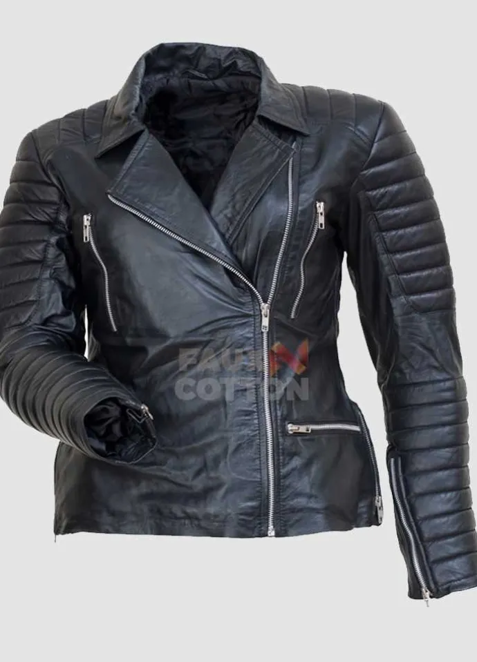 Los Angeles Sandra Bullock Bomber Motorcycle Leather Jacket