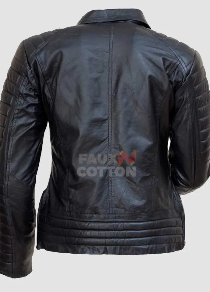 Los Angeles Sandra Bullock Bomber Motorcycle Leather Jacket