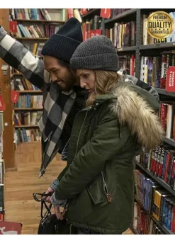 Love Life Anna Kendrick Green Fur Jacket