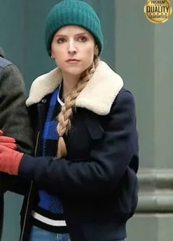 Love Life  Darby Carter Blue Shearling Jacket