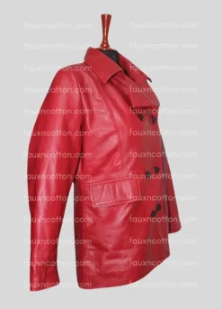 Madame Web 2024 (Dakota Johnson) Maroon Leather Women's Coat