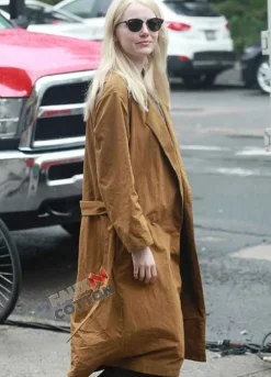 Maniac (Annie Landsberg) Emma Stone Cotton Trench Coat