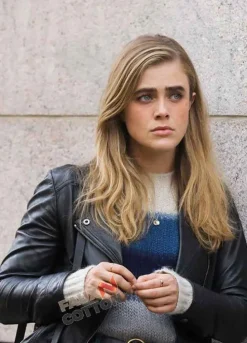 Manifest (Michaela Stone) Melissa Roxburgh Black Leather jacket