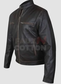 Mark Wahlberg Contraband Chris Farraday Distressed Brown Jacket