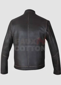 Mark Wahlberg Contraband Chris Farraday Distressed Brown Jacket